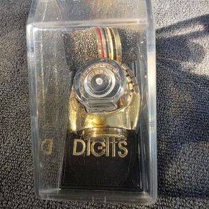 RARE Vintage DIGITS Gold Interchangeable Ring Watch Set + Original Box